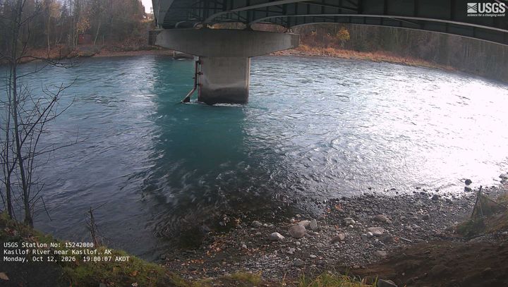Kasilof River near Kasilof, AK: the newest picture from the USGS camera