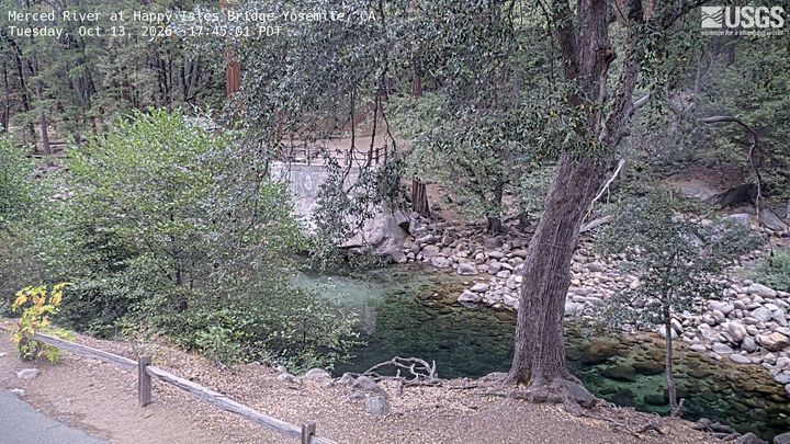 Merced River at Happy Isles Bridge Yosemite