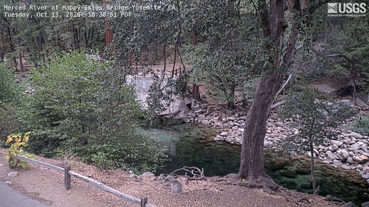 Merced River at Happy Isles Bridge Yosemite