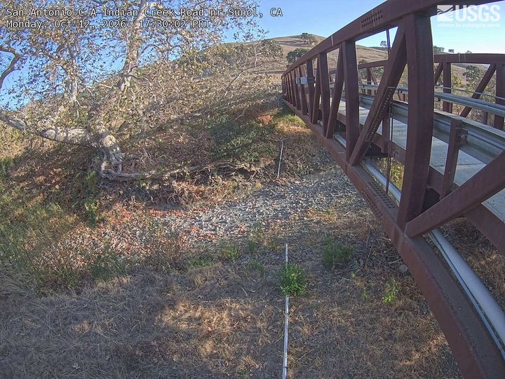 San Antonio Creek at Indian Creek Road, CA: the newest picture from the USGS camera