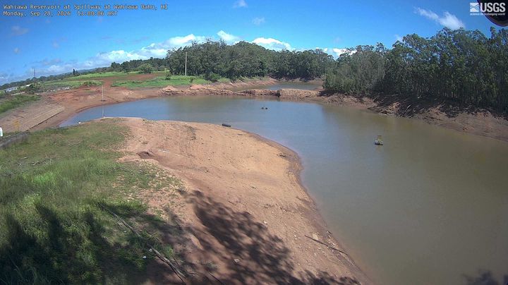 Wahiawa Reservoir at Spillway at Wahiawa Oahu Webcam view