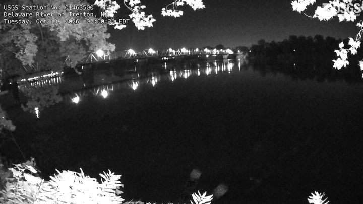 Delaware River at Trenton, NJ: the newest picture from the USGS camera