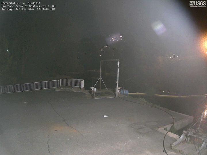 Lawrence Brook at Weston Mills, NJ: the newest picture from the USGS camera