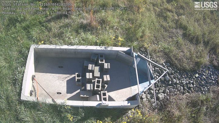 Inflow to wetland near Winn Road near Defiance FLUME Webcam view