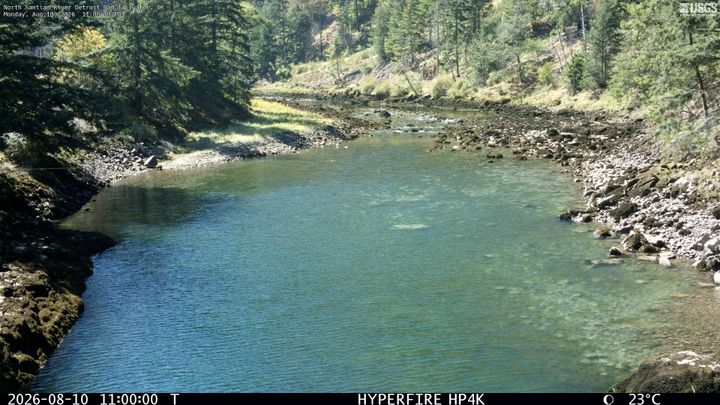 North Santiam River Detroit Dam Tailwater Webcam view