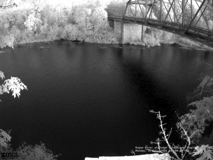 Rogue River near Eagle Point, OR: the newest picture from the USGS camera
