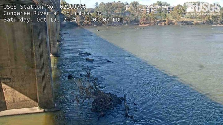 Latest image of Congaree River at Blossom Street, West Columbia, SC