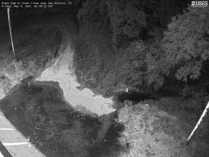 Current view from Olmos Dam webcam