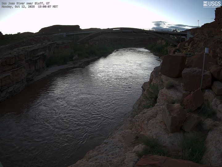 San Juan River near Bluff, UT: the newest picture from the USGS camera