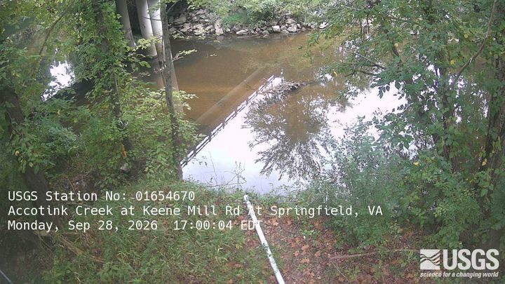 Accotink Creek at Keene Mill Rd At Springfield Webcam view