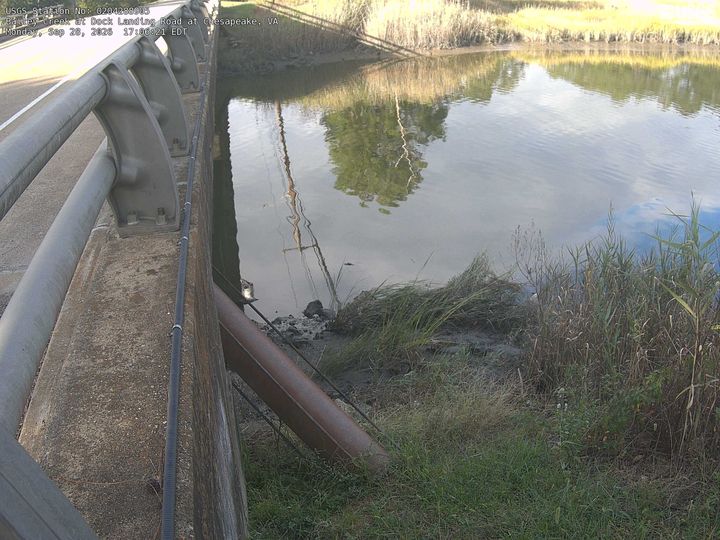Bailey Creek at Dock Landing Road at Chesapeake Webcam view