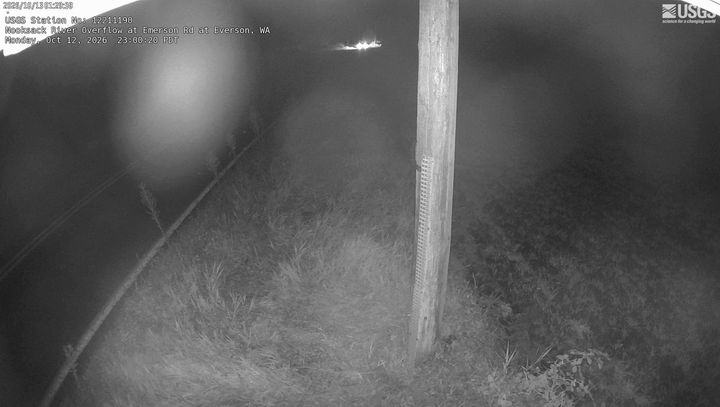 Nooksack River Overflow at Emerson Rd, WA: the newest picture from the USGS camera