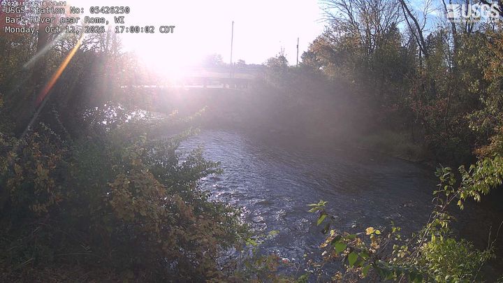 Bark River at Rome, WI: the newest picture from the USGS camera
