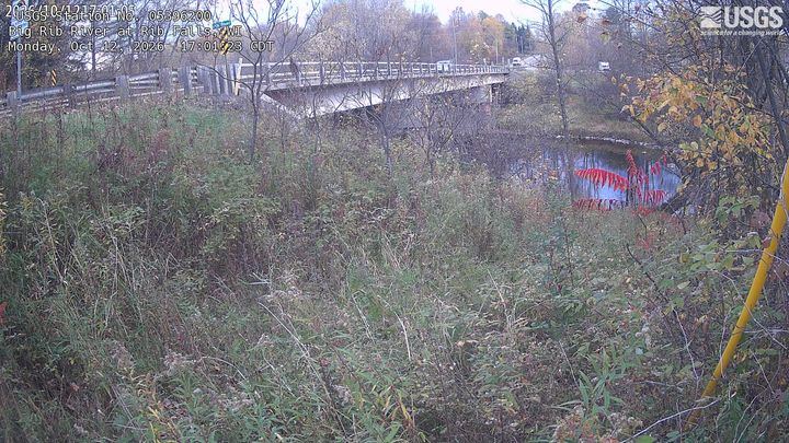 Big Rib River at Rib Falls, WI: the newest picture from the USGS camera