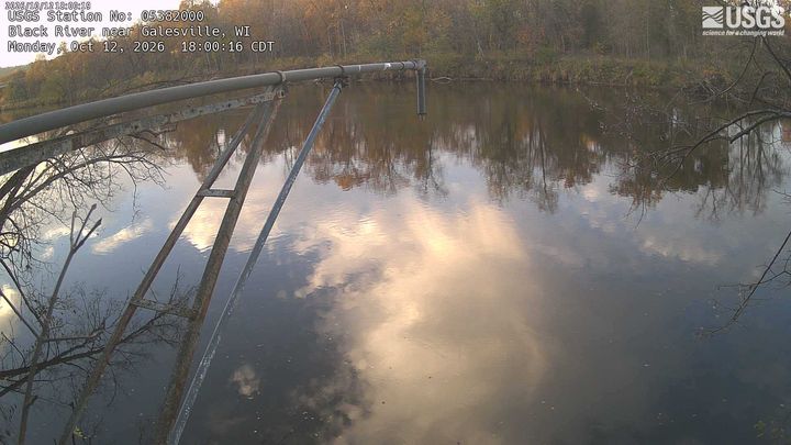 Black River (WI) at Galesville, WI: the newest picture from the USGS camera