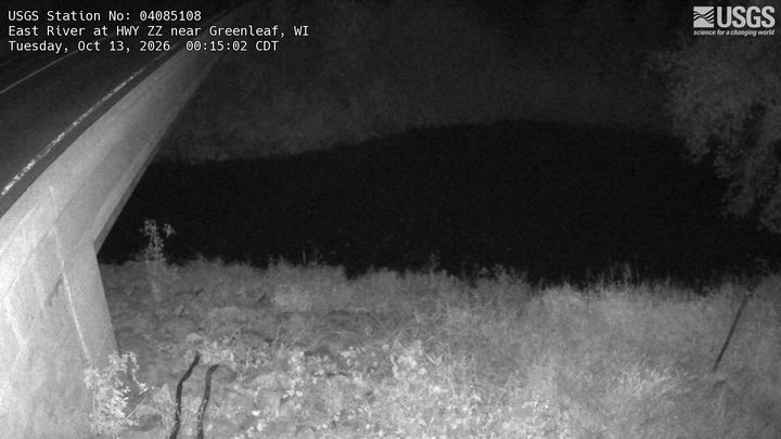 East River (WI) above Greenleaf, WI: the newest picture from the USGS camera