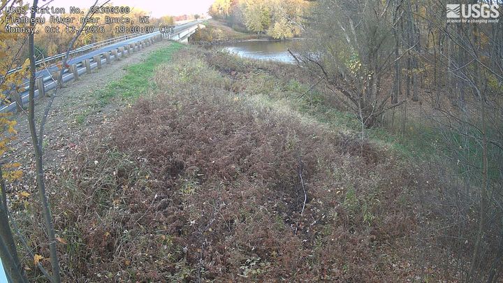 S. Fork Flambeau River near Bruce, WI: the newest picture from the USGS camera