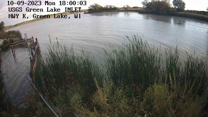 Green Lake Southwest Inlet at HWY K near Green Lake WETLAND Webcam view