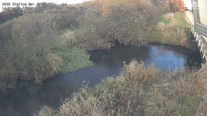 La Crosse River at Fort McCoy, WI: the newest picture from the USGS camera