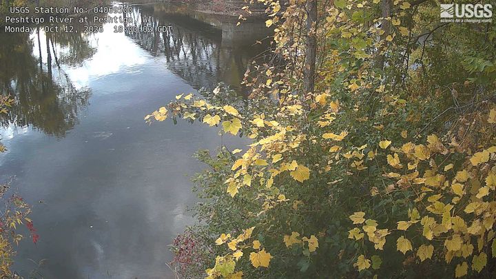 Peshtigo River at Peshtigo, WI: the newest picture from the USGS camera