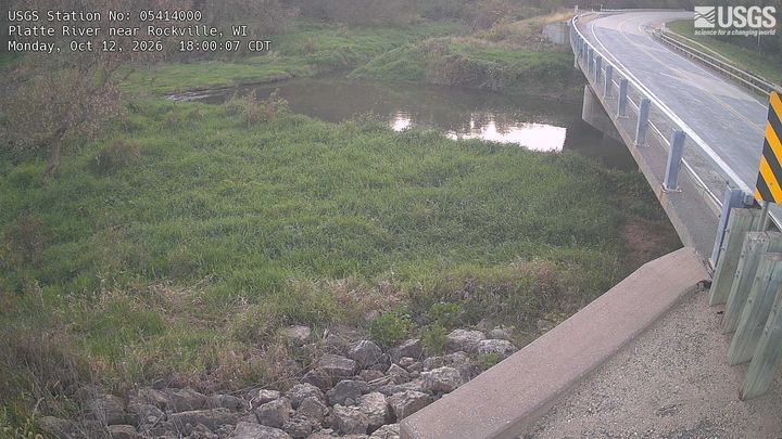 Platte River (WI) at Rockville, WI: the newest picture from the USGS camera