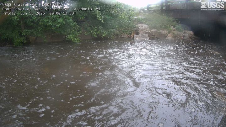 Root River at 60th Street near Caledonia Webcam view