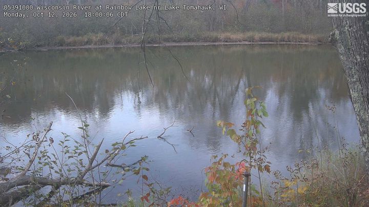 Wisconsin River at Rainbow Reservoir, WI: the newest picture from the USGS camera