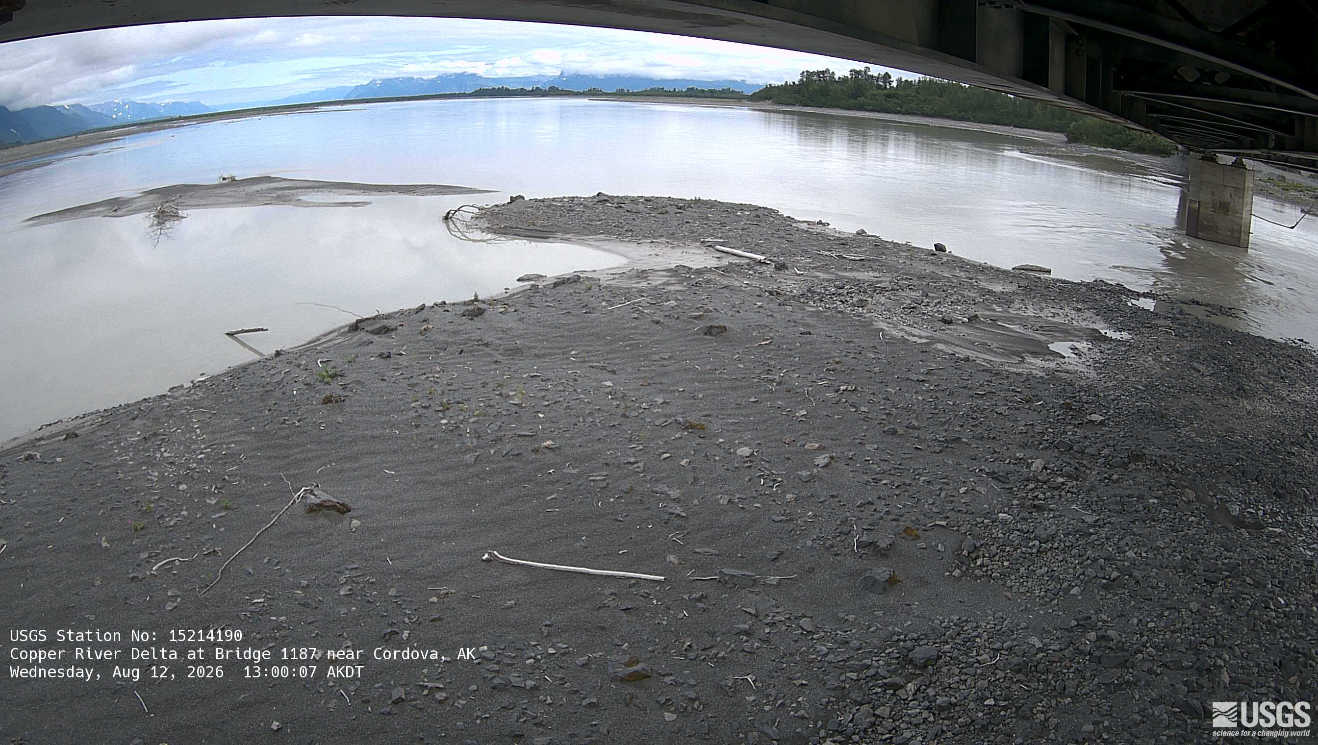 Most recent image at Copper River Delta at Bridge 1187 near Cordova