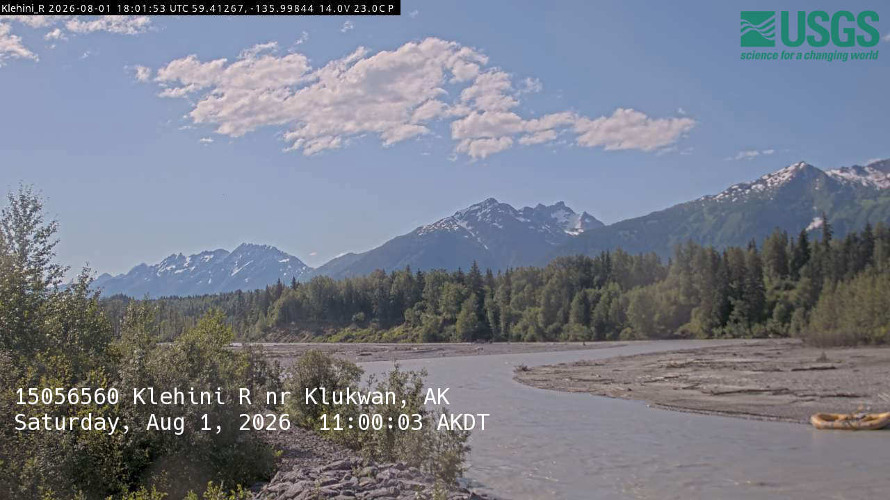 Most recent image at Klehini R nr Klukwan Most recent image at Klehini R nr Klukwan