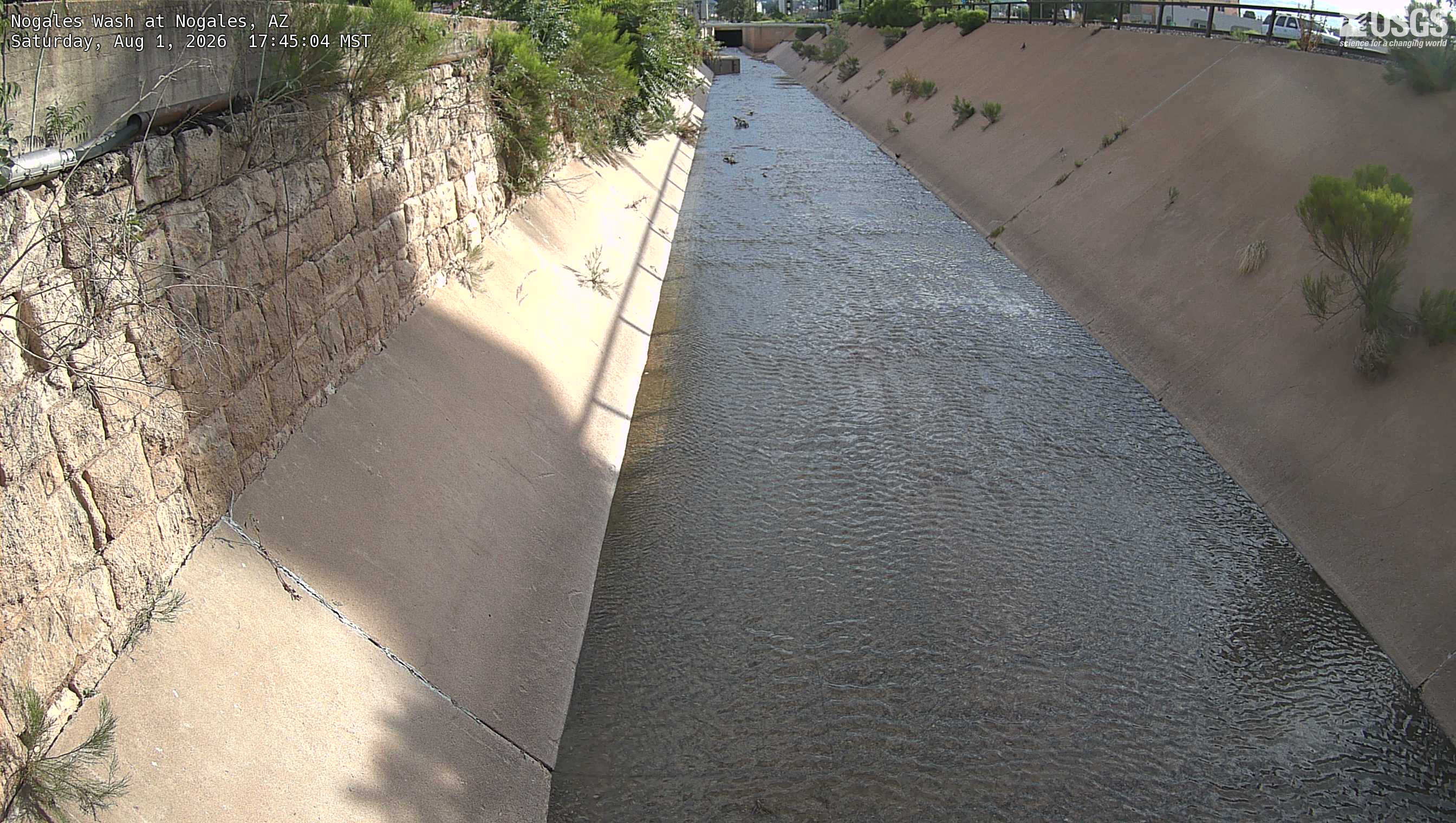 Most recent image at Nogales Wash at Nogales