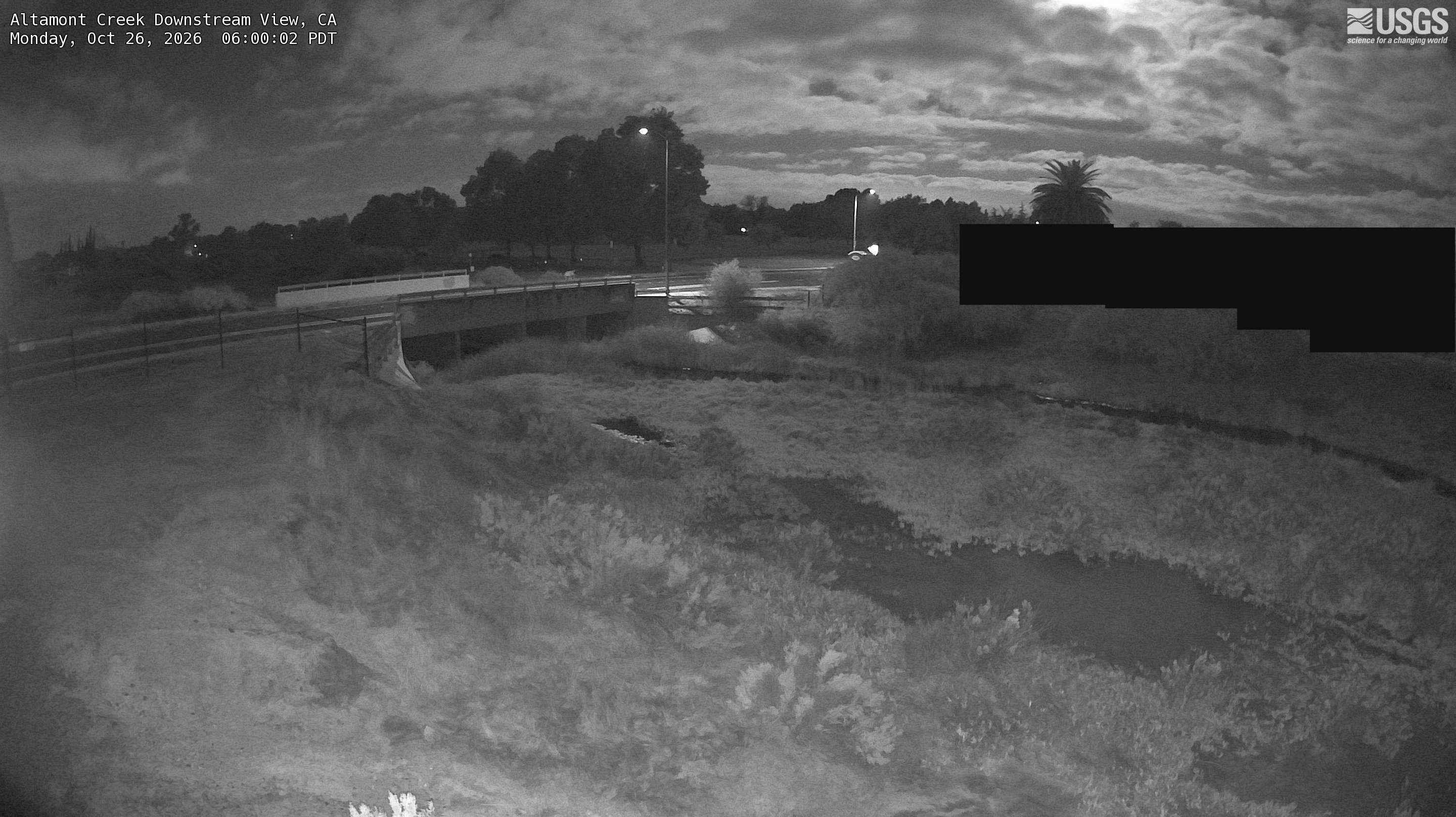 Most recent image at Altamont Creek Downstream View