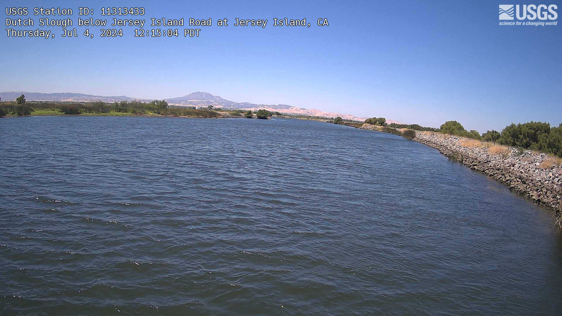 This is the most recent camera image of Dutch Slough below Jersey Island Road at Jersey Island webcam.