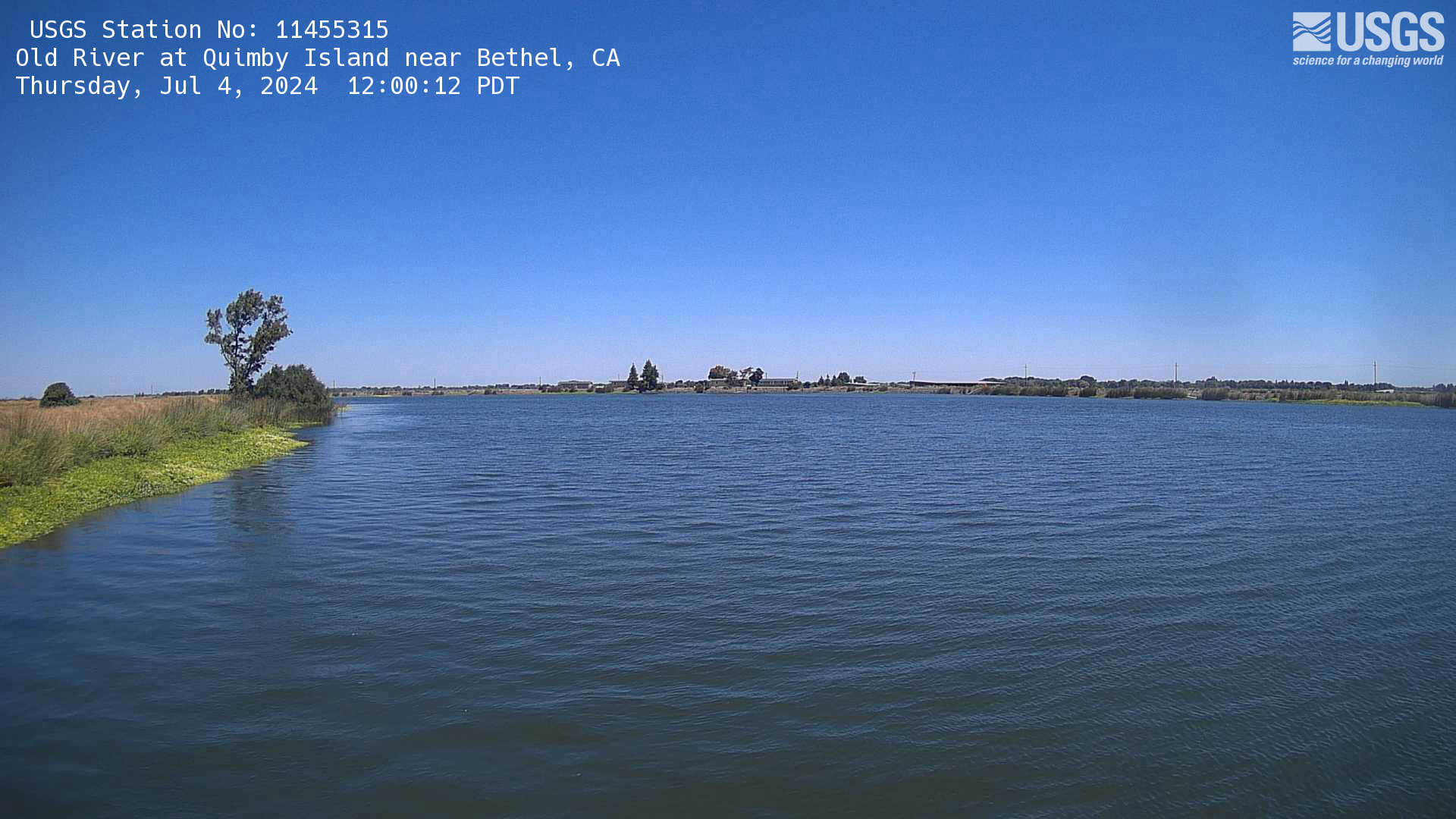This is the most recent camera image of Old River at Quimby Island near Bethel webcam.