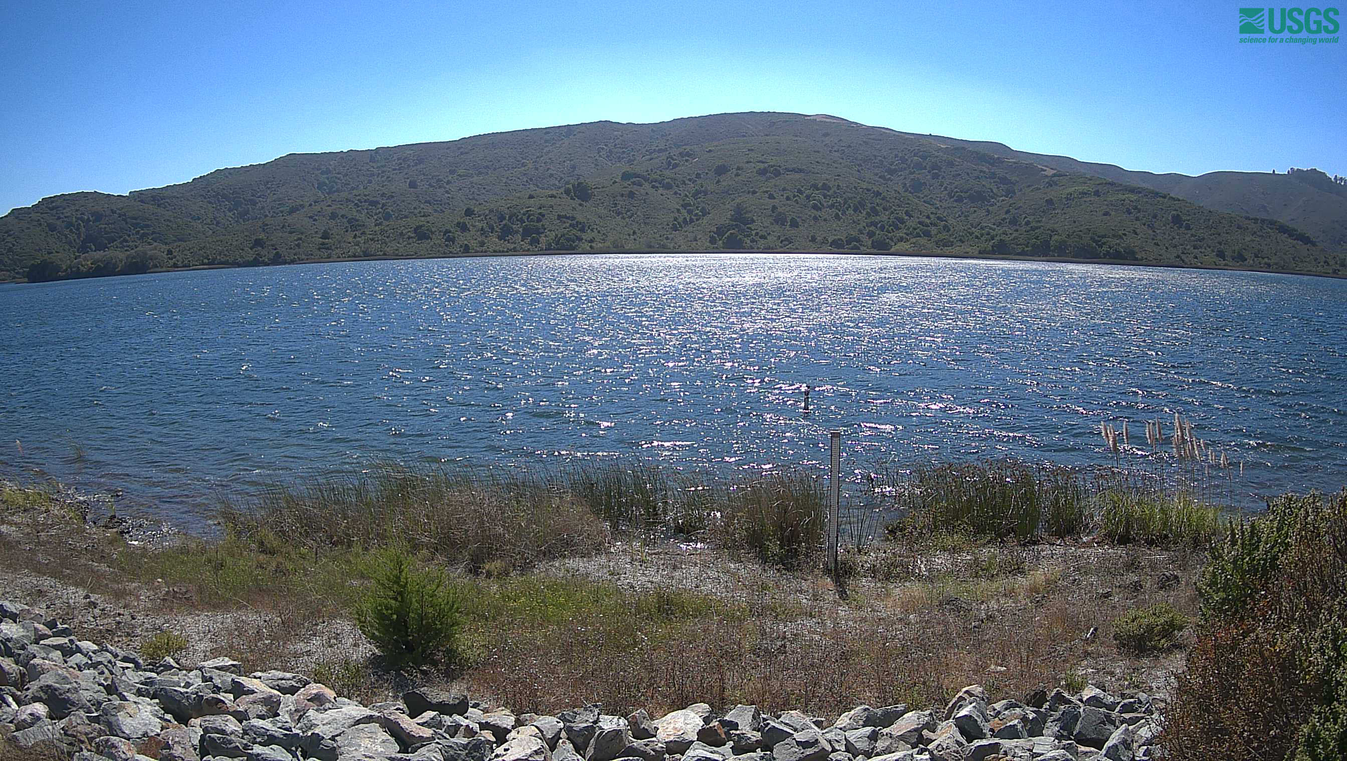 Most recent image at San Andreas Lake A Dam nr Millbrae