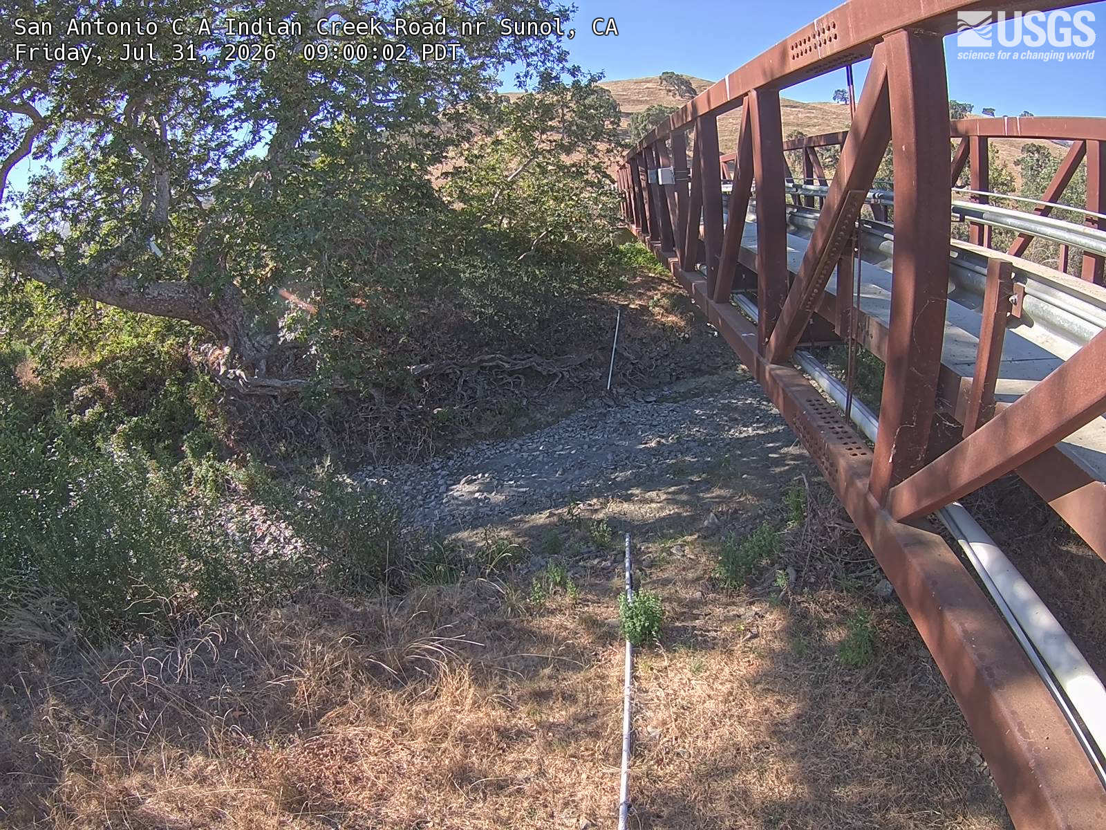 Most recent image at San Antonio C A Indian Creek Road nr Sunol