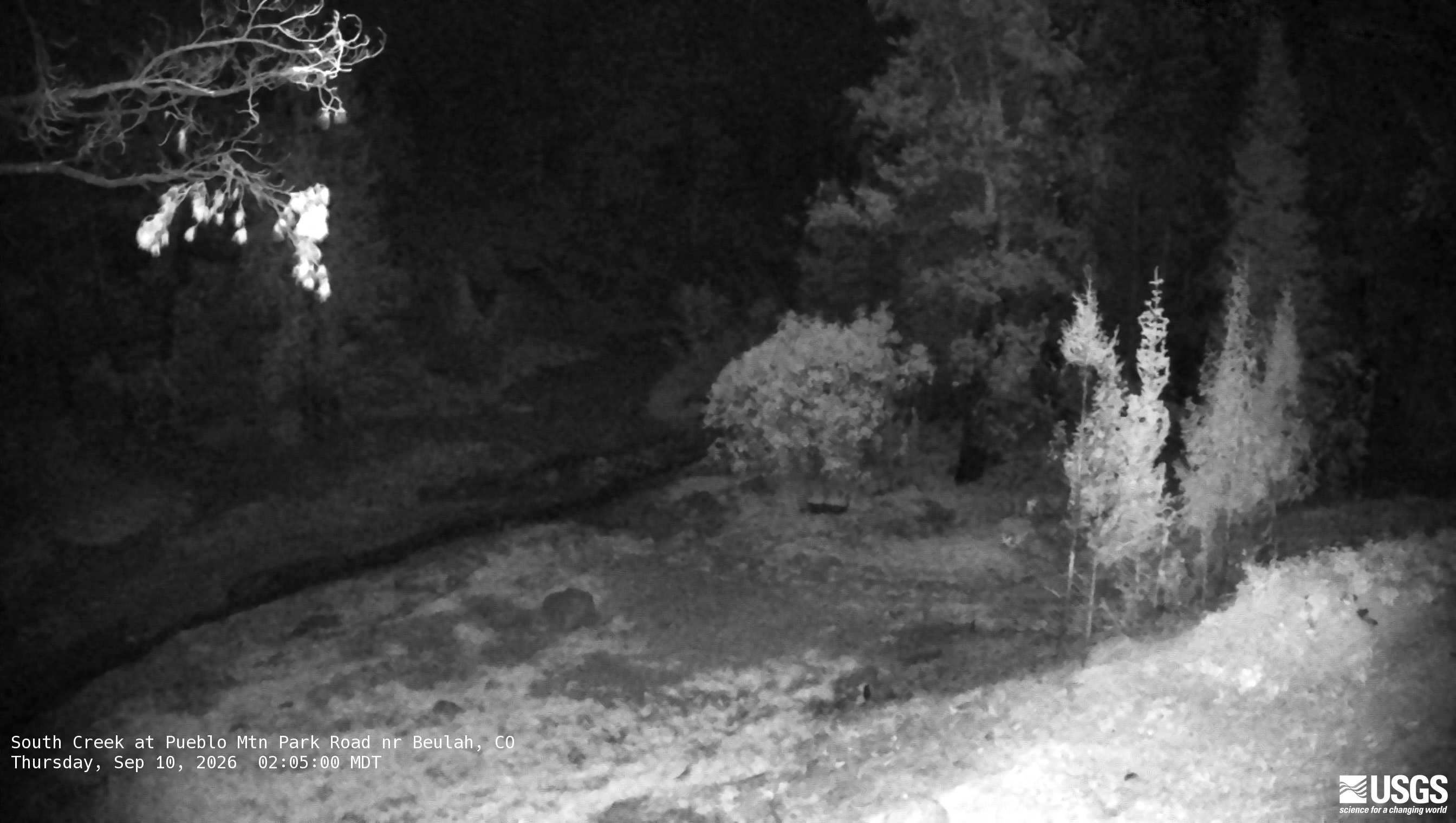 Most recent image at South Creek at Pueblo Mtn Park Road nr Beulah