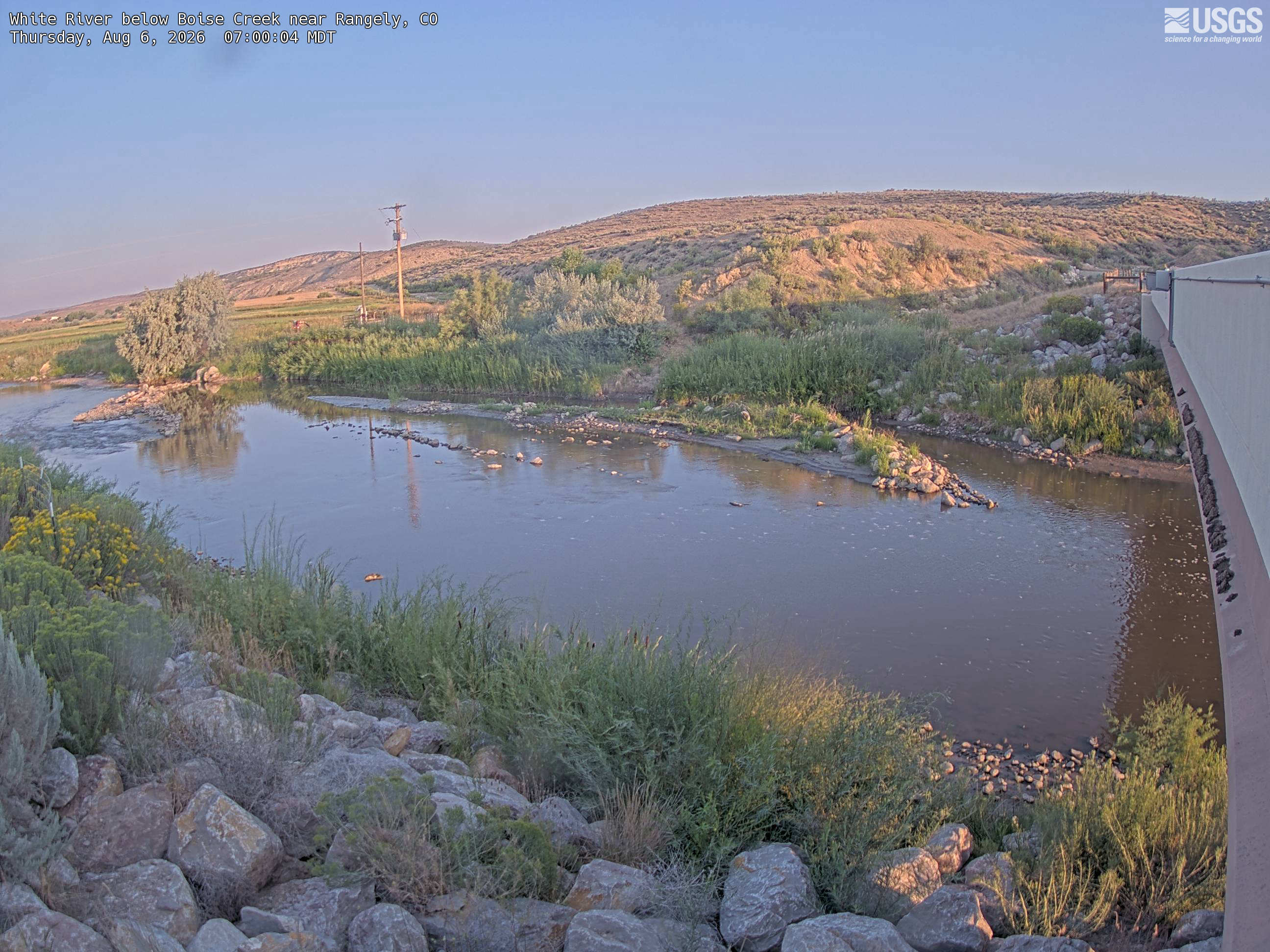 Most recent image at White River below Boise Creek near Rangely
