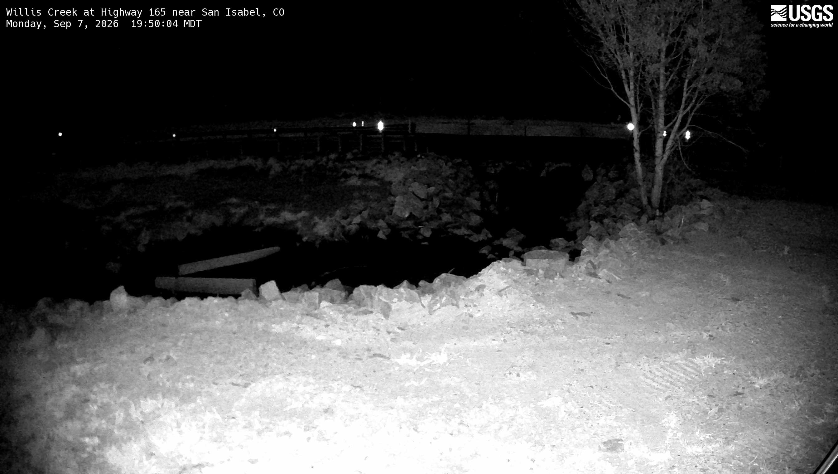 Most recent image at Willis Creek at Highway 165 near San Isabel