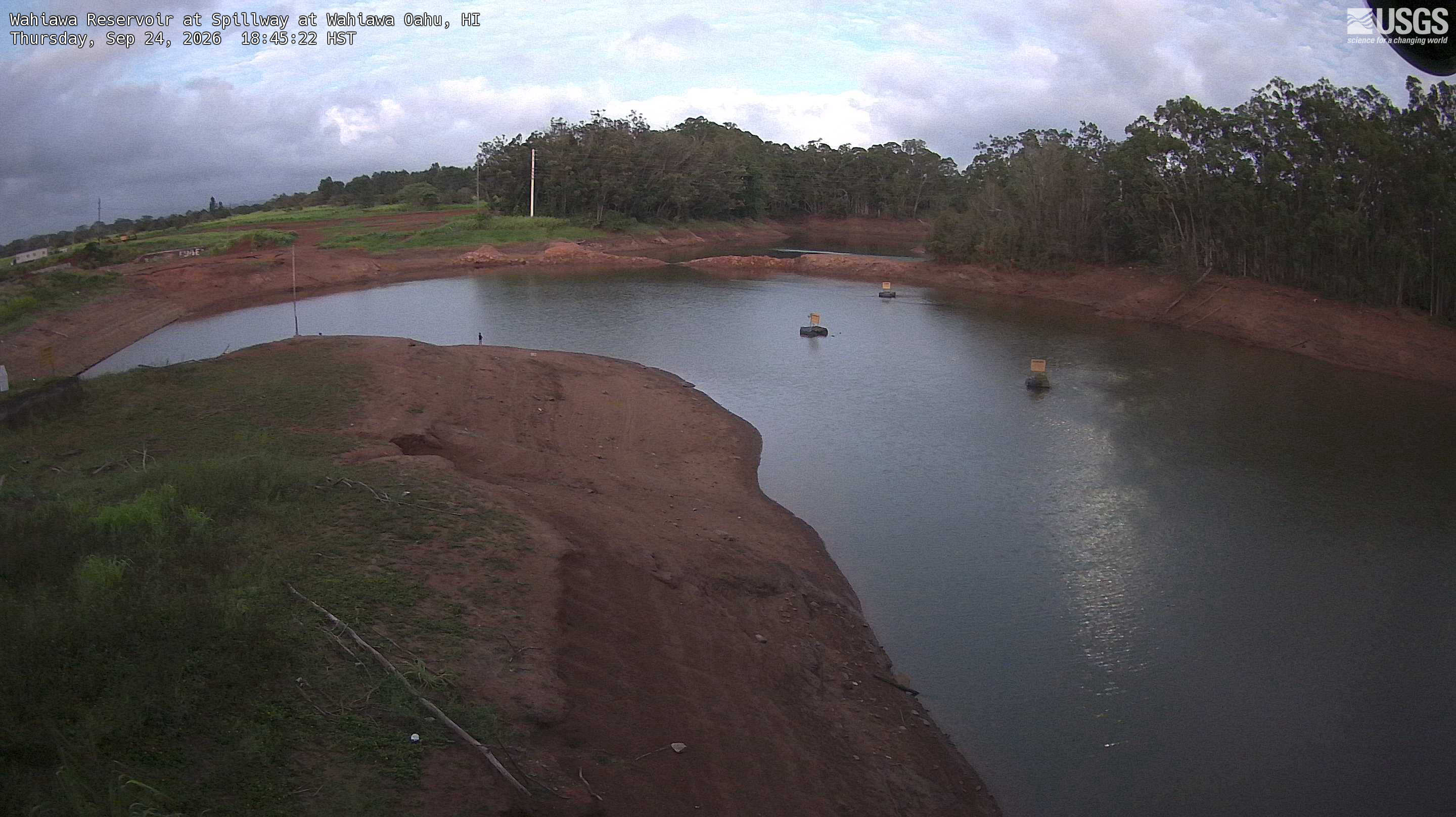 Most recent image at Wahiawa Reservoir at Spillway at Wahiawa Oahu