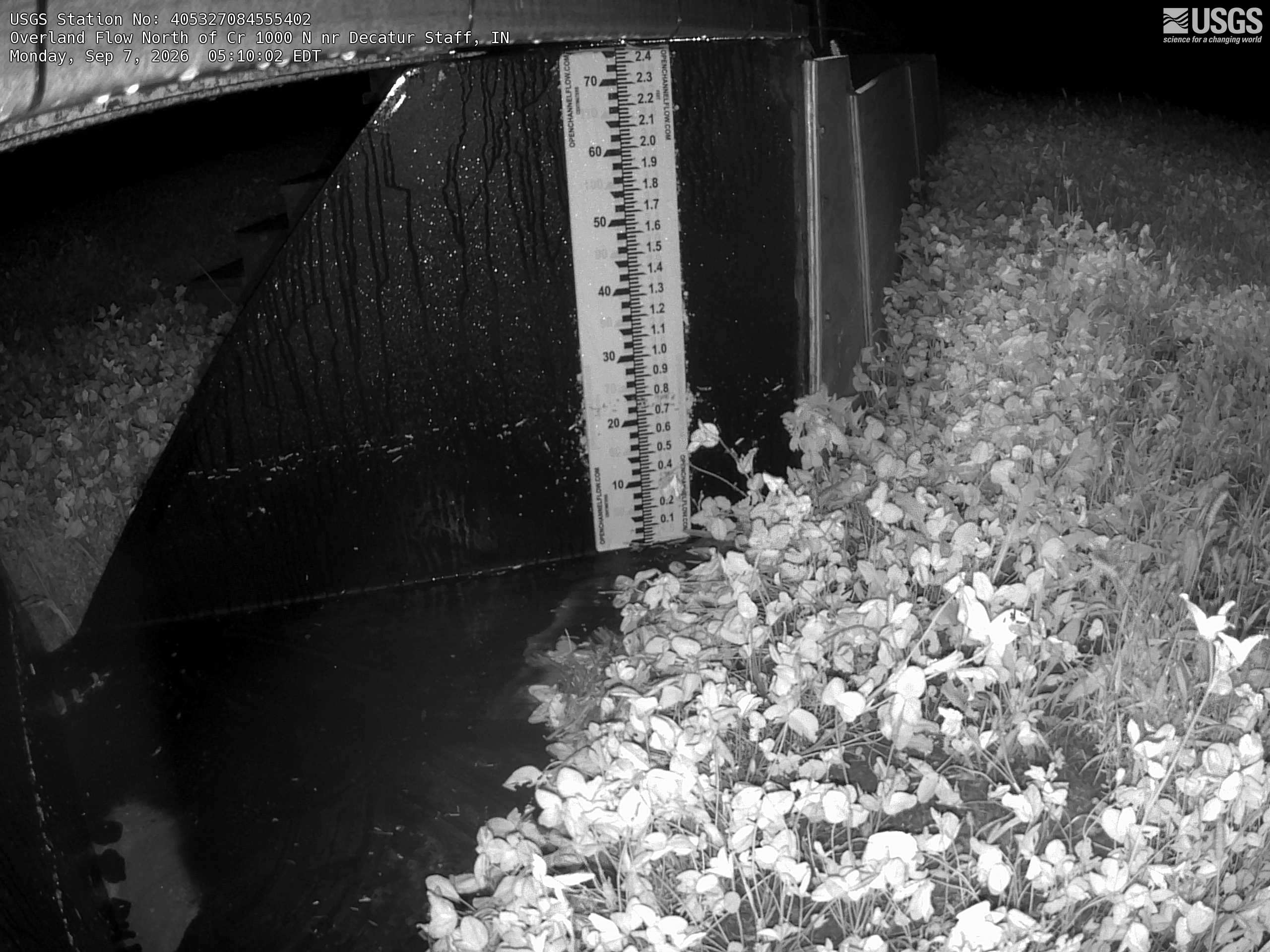 Most recent image at Overland Flow North of Cr 1000 N nr Decatur Staff