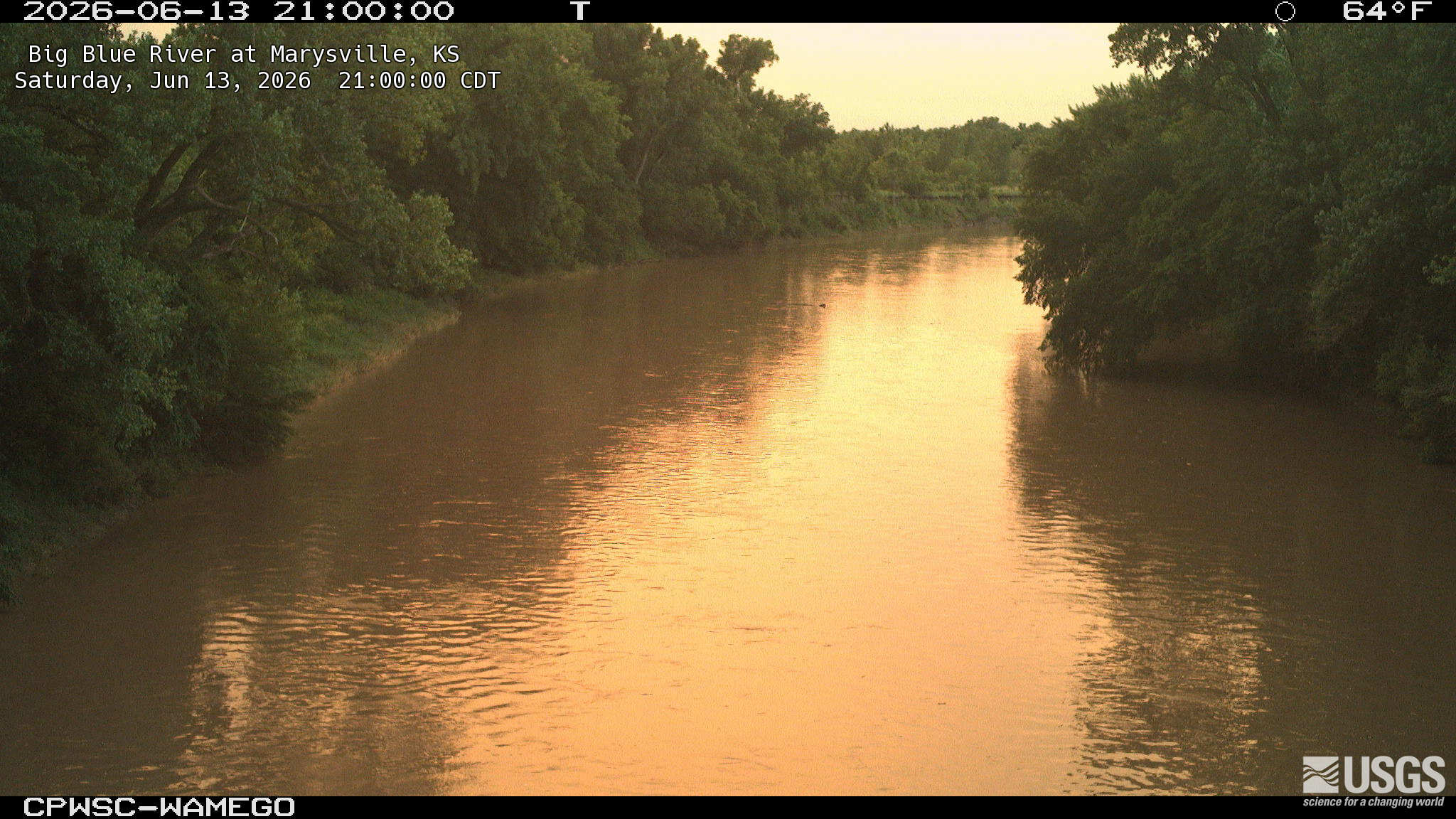 Most recent image at Big Blue River at Marysville