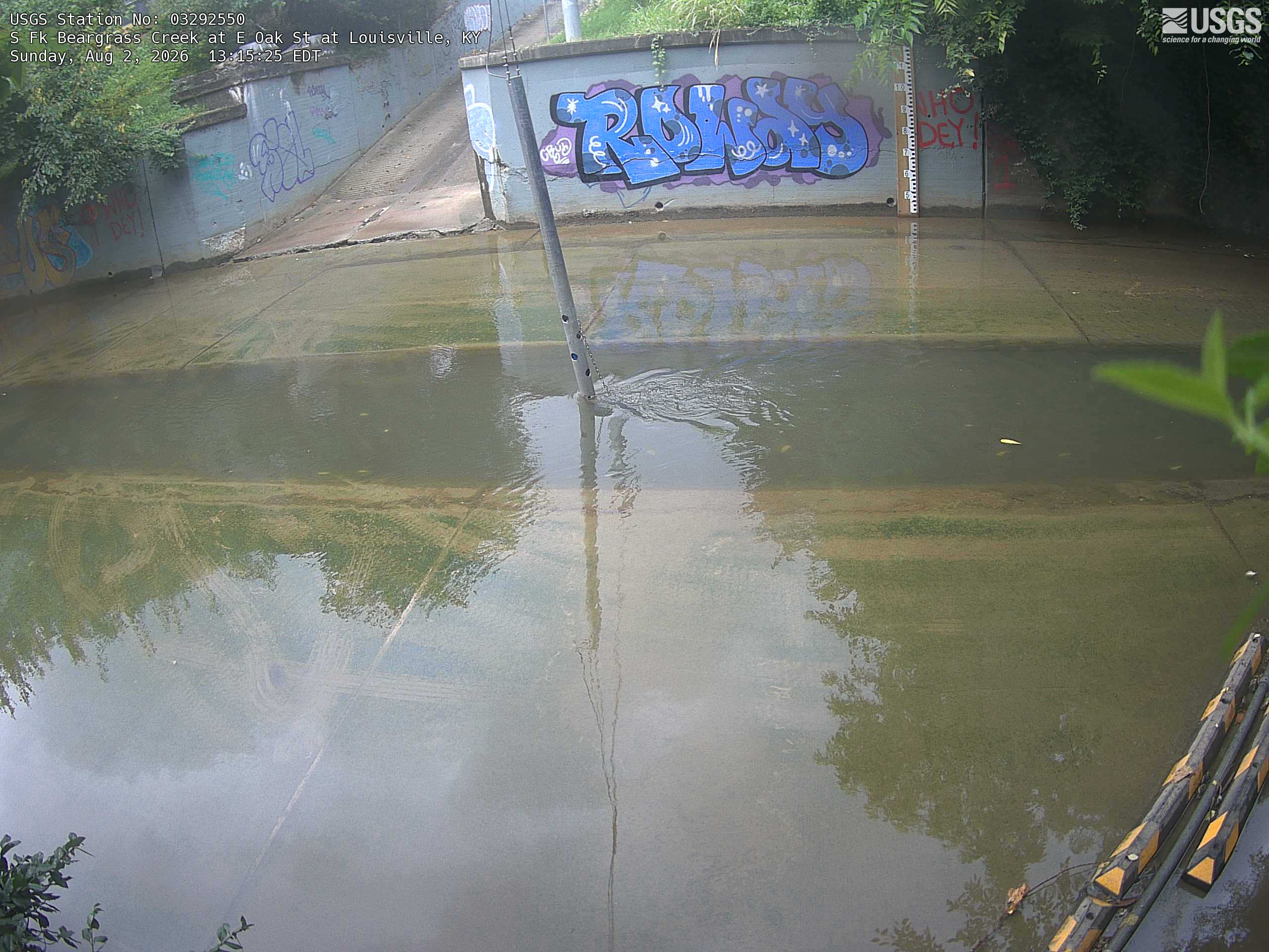 Most recent image at S Fk Beargrass Creek at E Oak St at Louisville