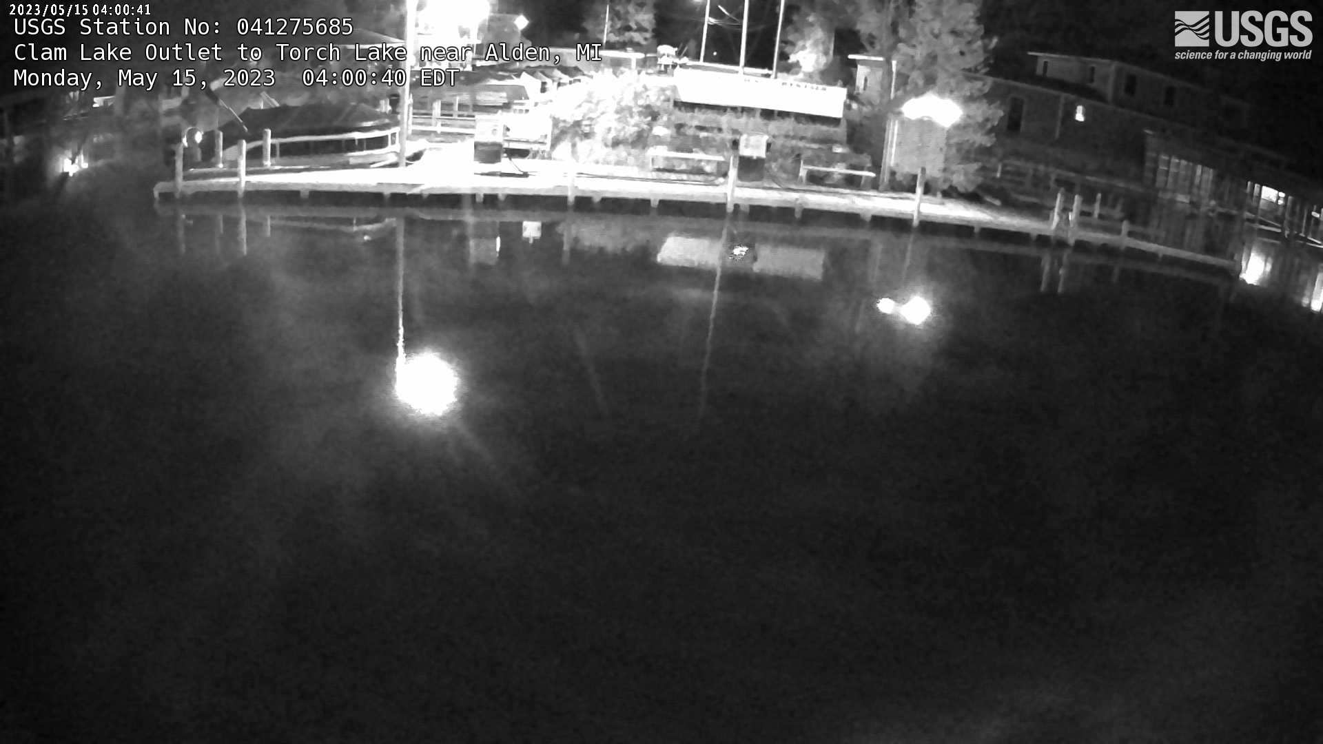 USGS HIVIS CAM Clam Lake Outlet to Torch Lake near Alden