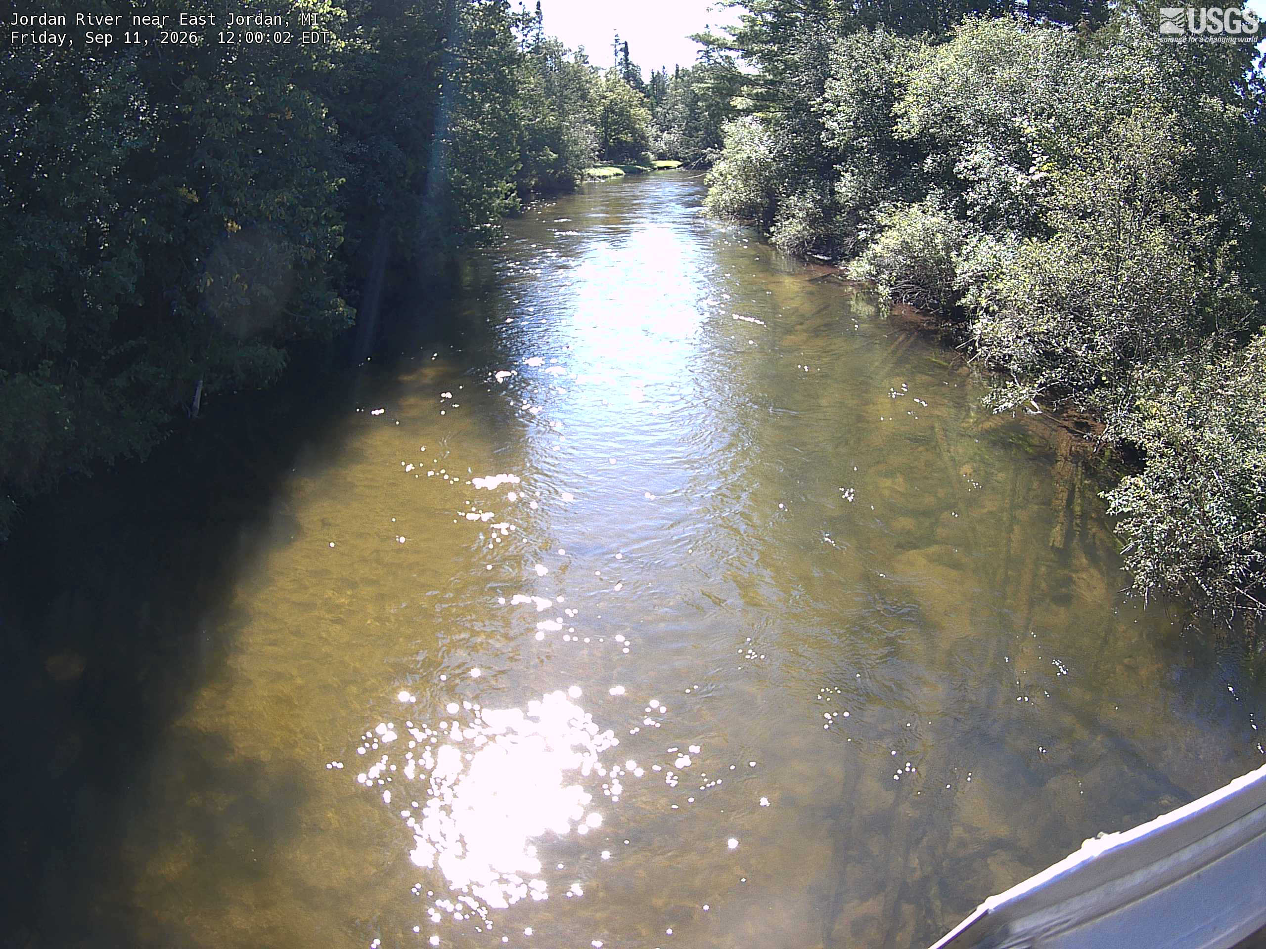 Most recent image at Jordan River near East Jordan