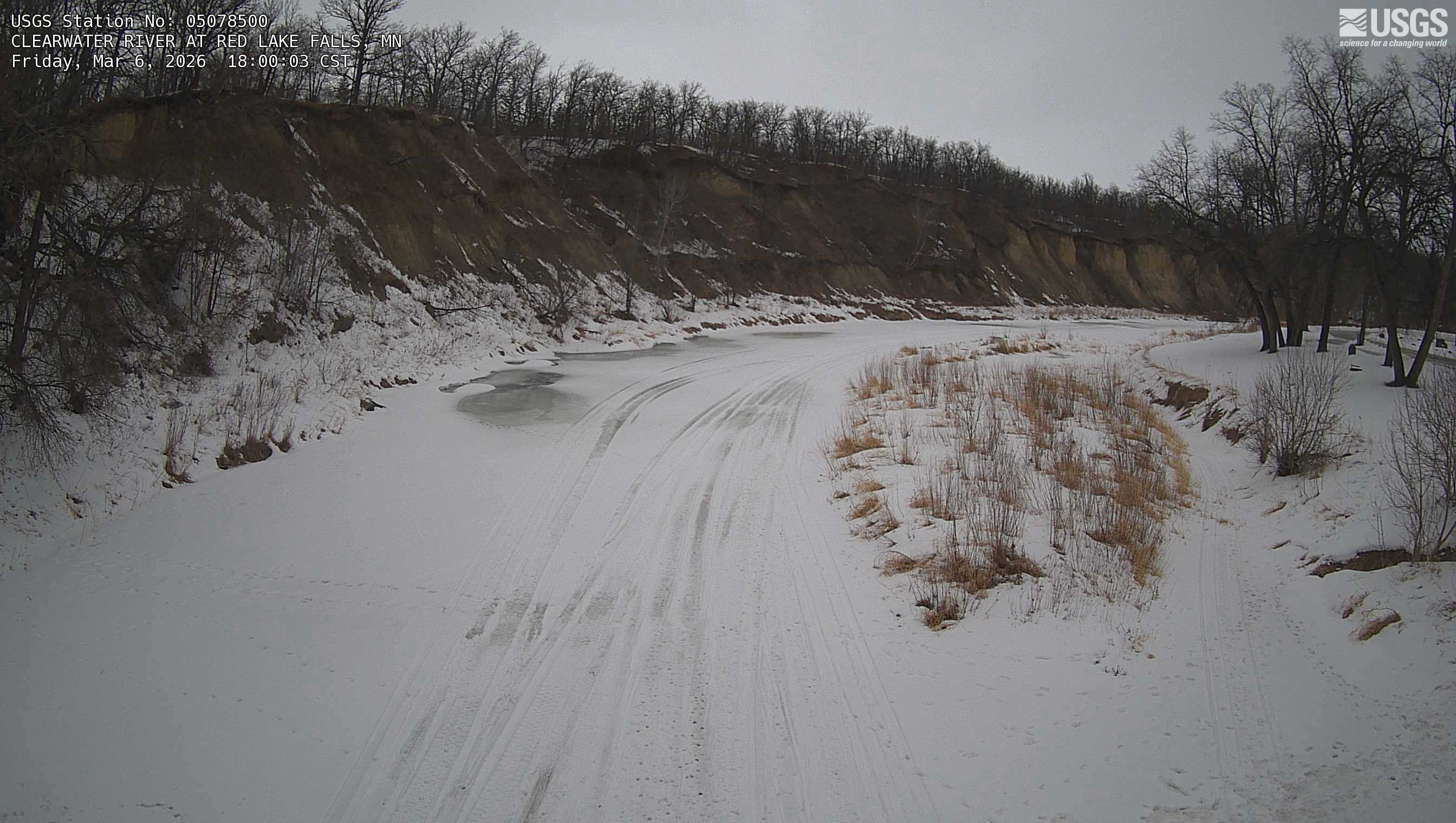 USGS HIVIS CAM CLEARWATER RIVER AT RED LAKE FALLS MN