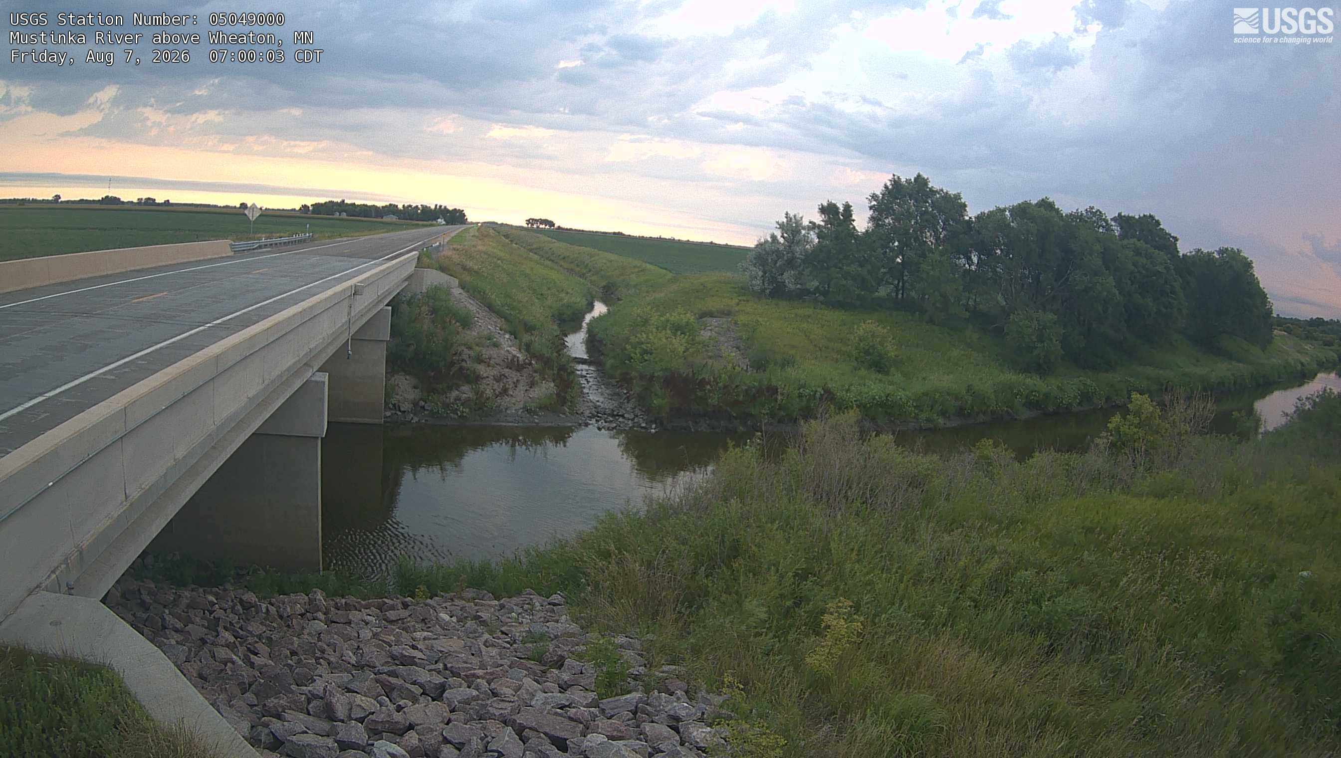 Most recent image at Mustinka River above Wheaton