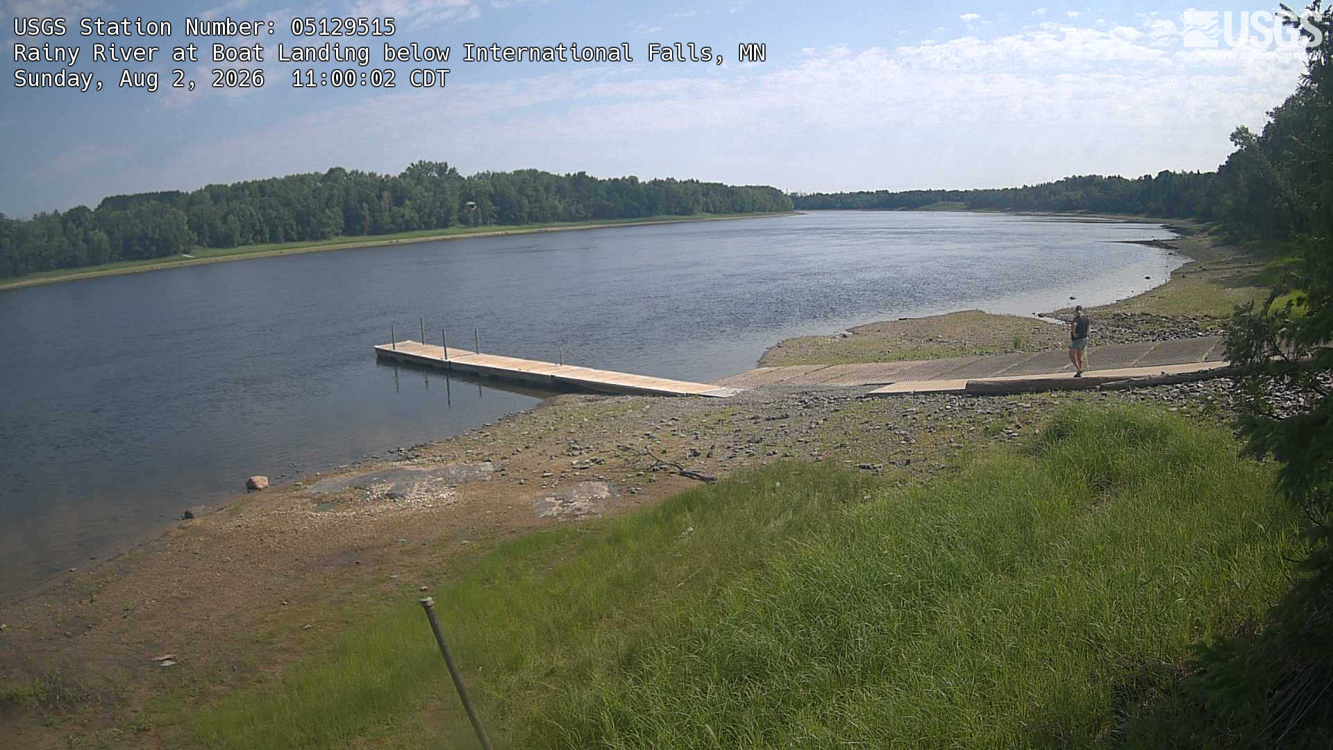 Most recent image at Rainy River at Boat Landing below International Falls