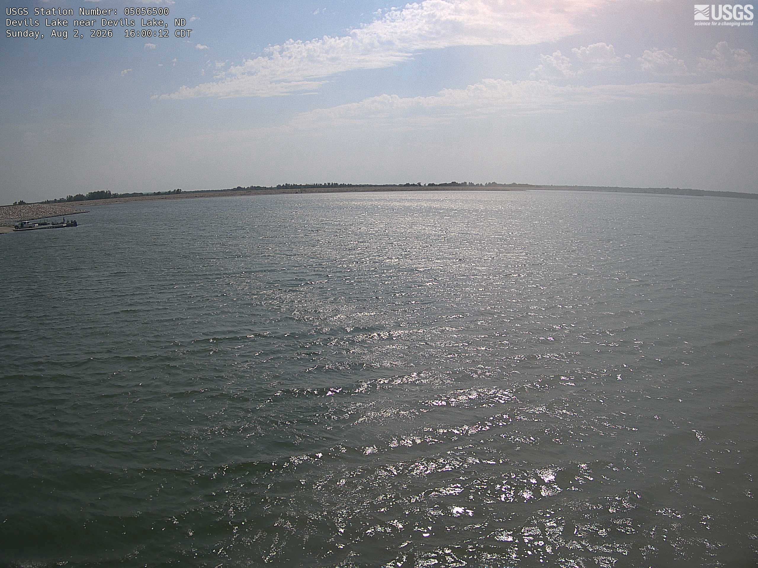 Most recent image at Devils Lake near Devils Lake