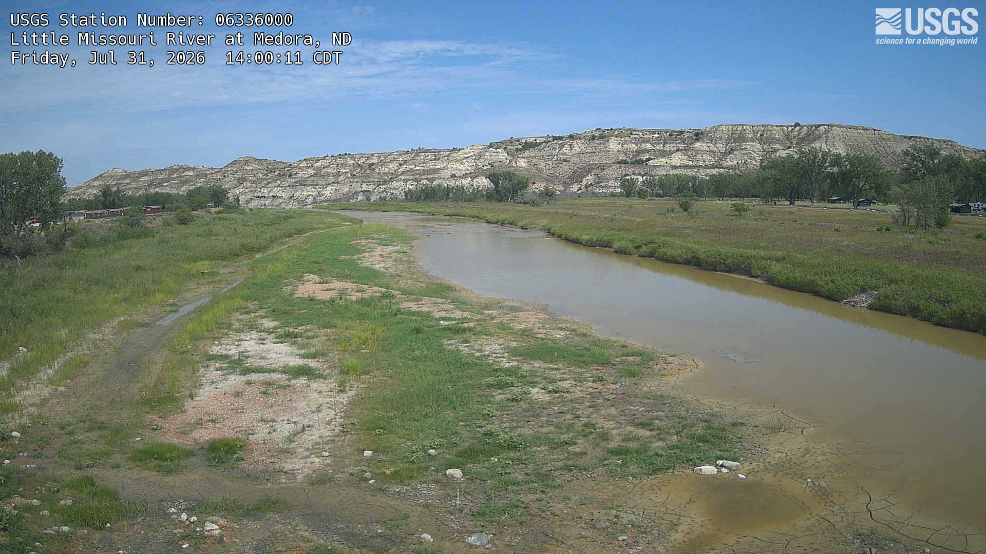 Most recent image at Little Missouri River at Medora
