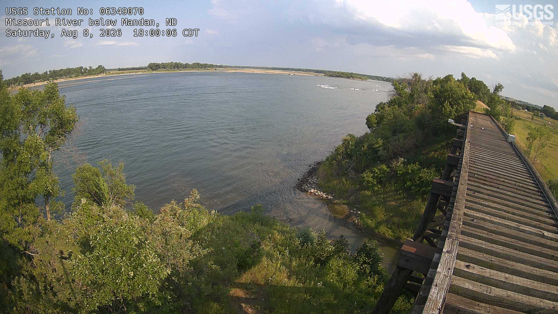 Most recent image at Missouri River below Mandan